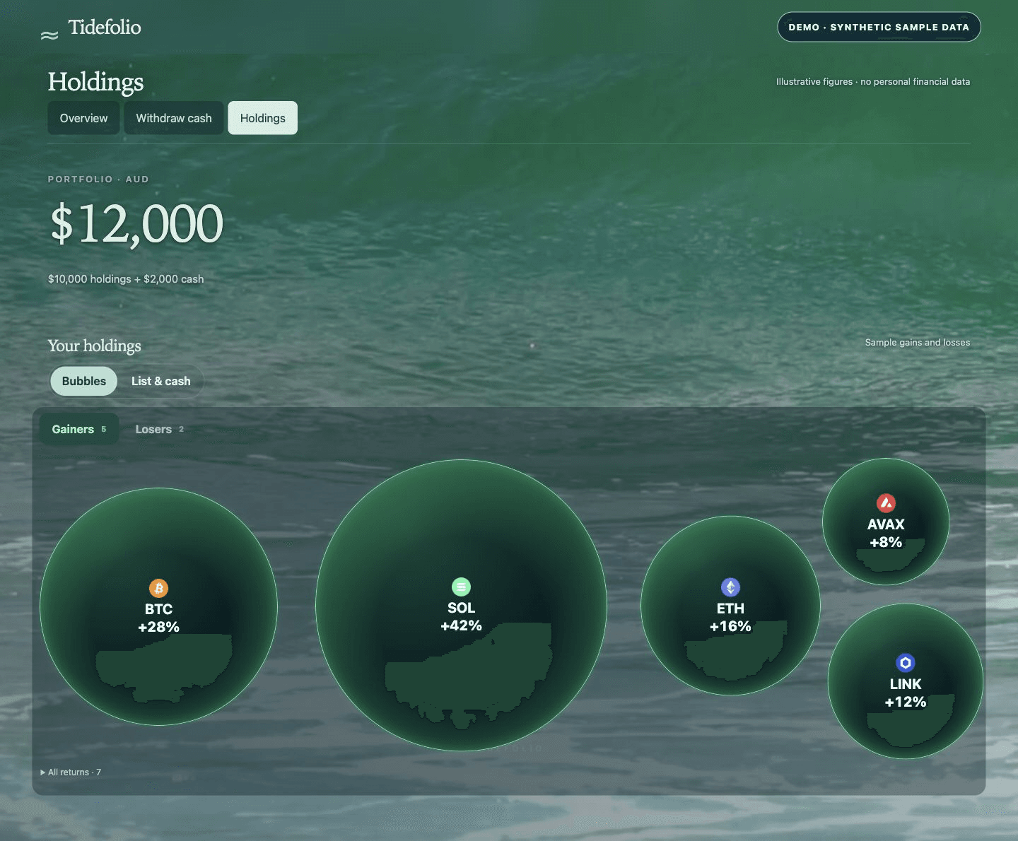 Tidefolio project preview